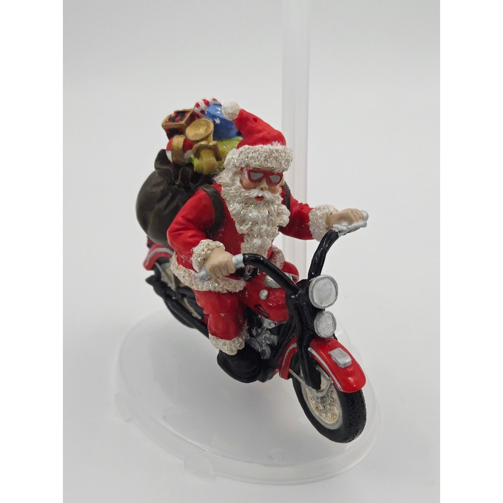 Harley-Davidson 2005 Santa on Motorcycle Christmas Ornament Red Biker PLZ READ